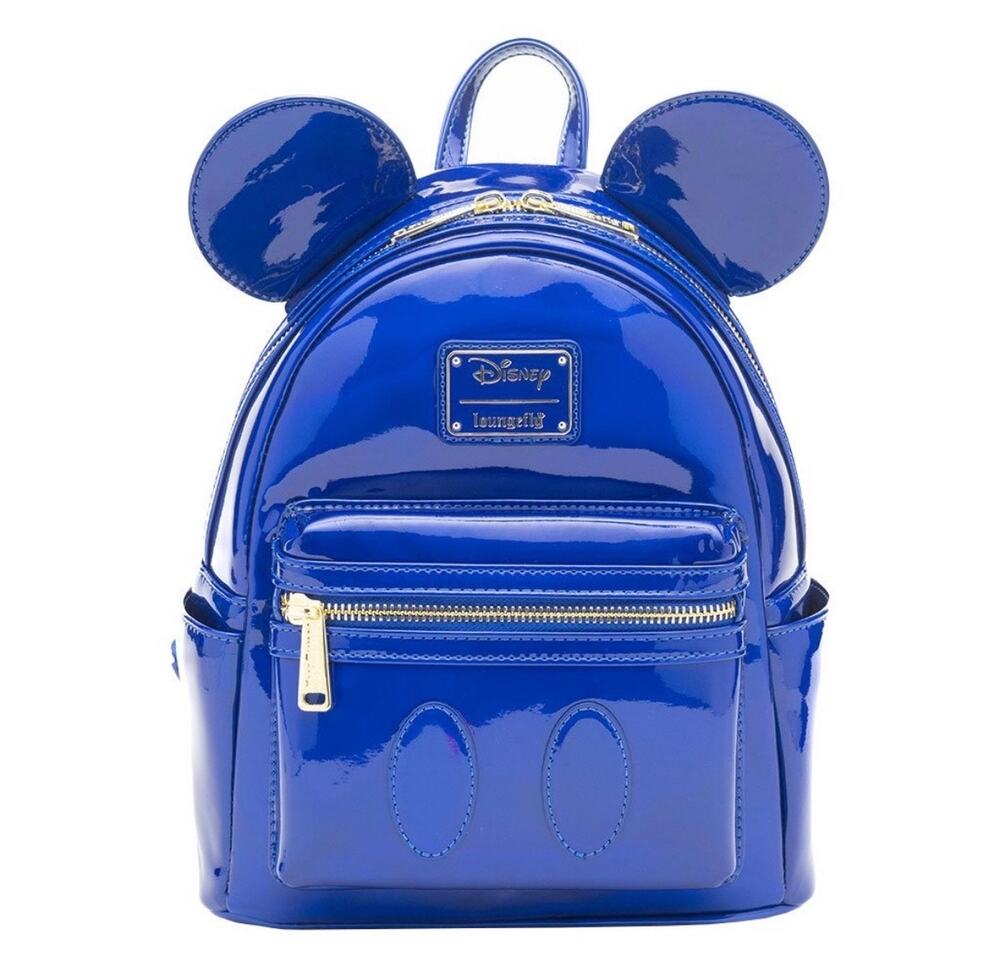 Loungefly Disney Mickey Mouse Holographic Mini Backpack: Sapphire Exclusive NWT